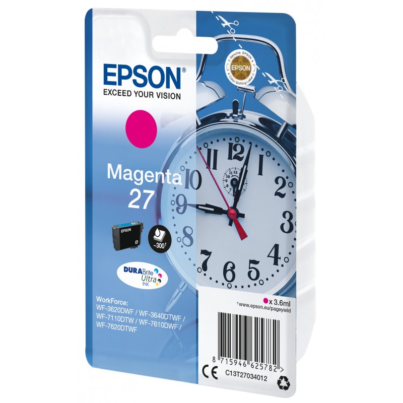 Epson Alarm clock Cartouche "Réveil" 27 - Encre DURABrite Ultra M