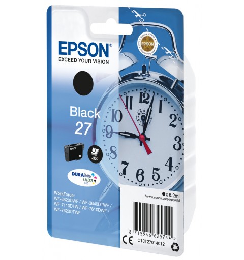 Epson Alarm clock Singlepack Black 27 DURABrite Ultra Ink