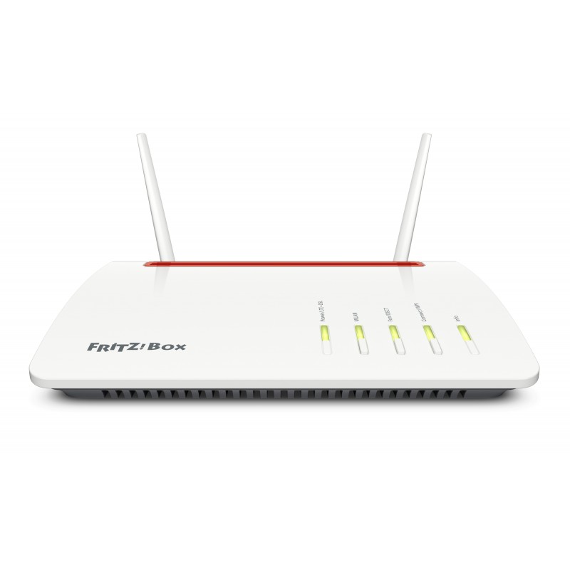 FRITZ!Box Box 6890 LTE routeur sans fil Gigabit Ethernet Bi-bande (2,4 GHz 5 GHz) 4G Rouge, Blanc