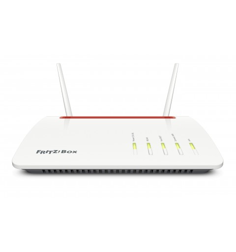 FRITZ!Box Box 6890 LTE routeur sans fil Gigabit Ethernet Bi-bande (2,4 GHz 5 GHz) 4G Rouge, Blanc