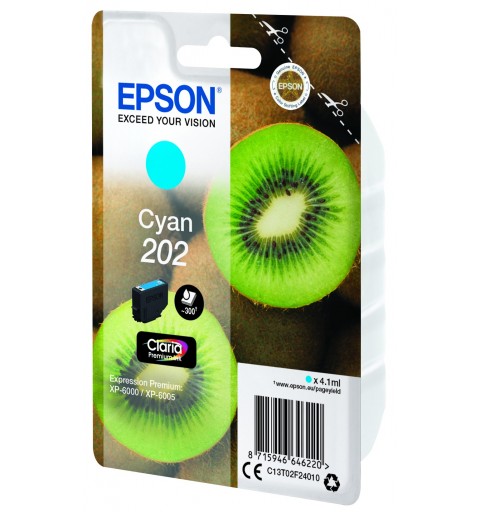 Epson Kiwi Singlepack Cyan 202 Claria Premium Ink