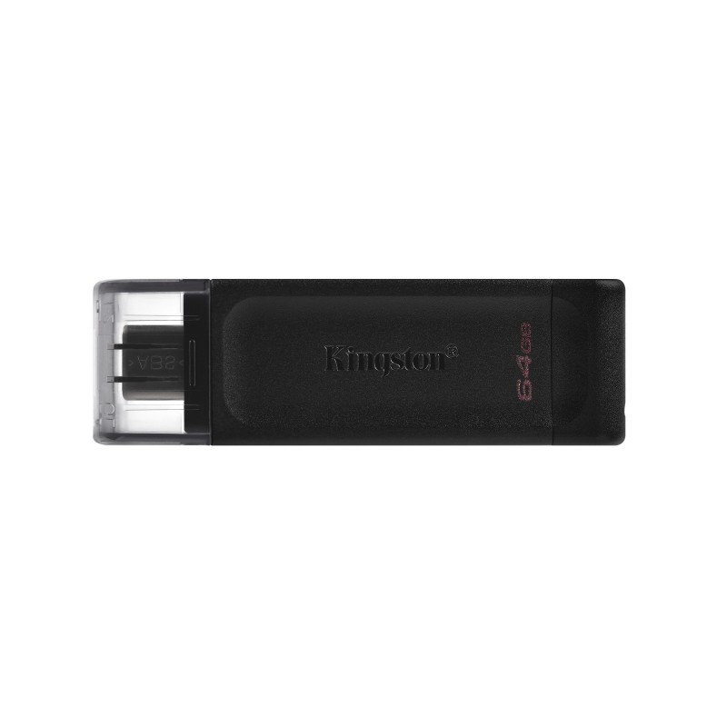 Kingston Technology DataTraveler 70 lecteur USB flash 64 Go USB Type-C 3.2 Gen 1 (3.1 Gen 1) Noir