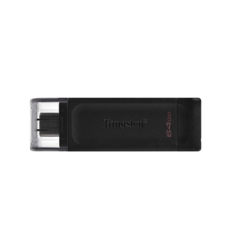 Kingston Technology DataTraveler 70 lecteur USB flash 64 Go USB Type-C 3.2 Gen 1 (3.1 Gen 1) Noir