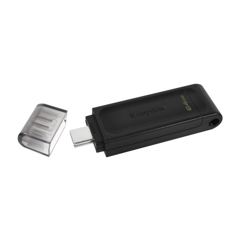 Kingston Technology DataTraveler 70 lecteur USB flash 64 Go USB Type-C 3.2 Gen 1 (3.1 Gen 1) Noir