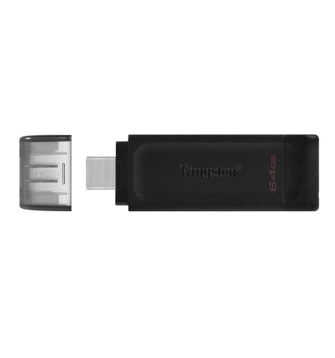 Kingston Technology DataTraveler 70 lecteur USB flash 64 Go USB Type-C 3.2 Gen 1 (3.1 Gen 1) Noir