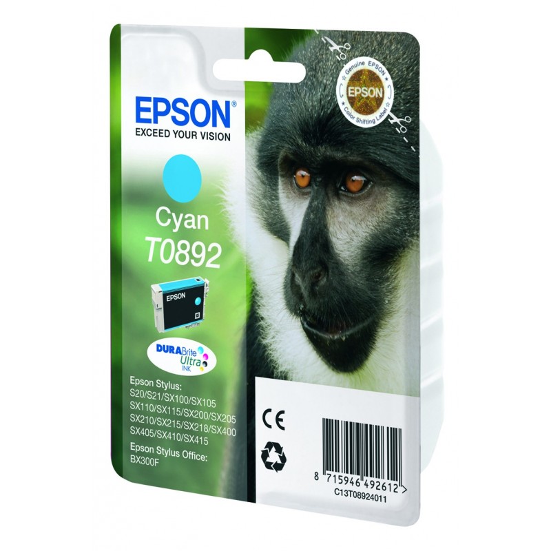 Epson Monkey Cartucho T0892 cian