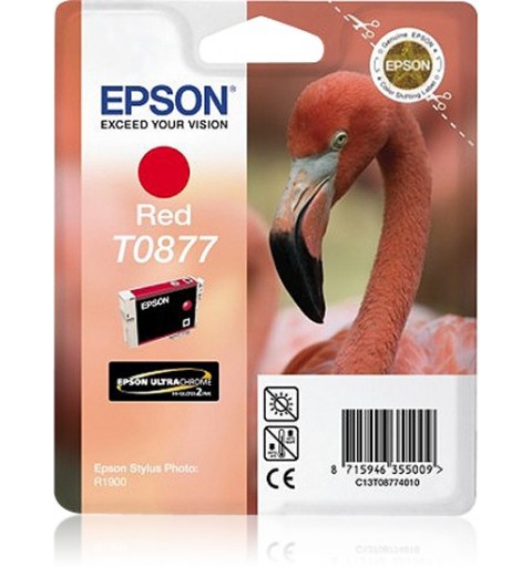 Epson Flamingo Singlepack Red T0877 Ultra Gloss High-Gloss 2