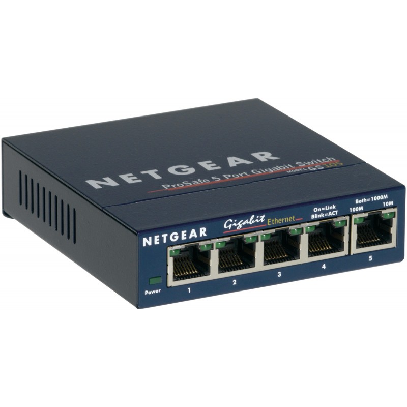 NETGEAR GS105 No administrado Gigabit Ethernet (10 100 1000) Azul