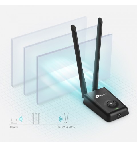 TP-Link TL-WN8200ND adaptador y tarjeta de red WLAN 300 Mbit s