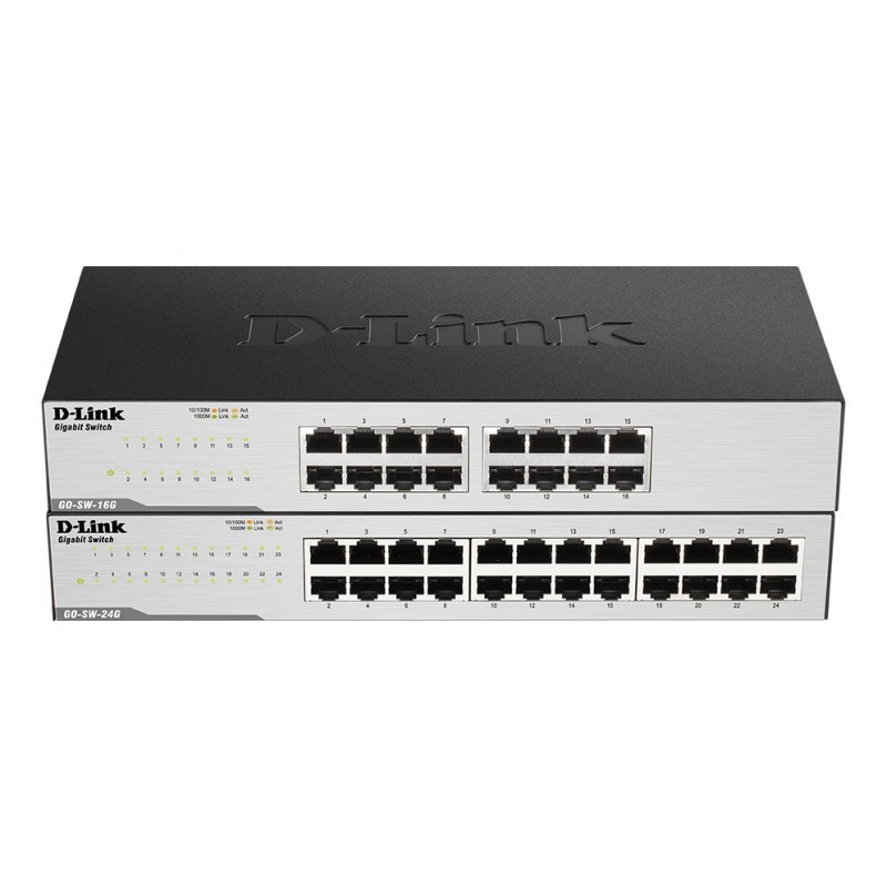 D-Link GO-SW-24G No administrado L2 Gigabit Ethernet (10 100 1000) 1U Negro