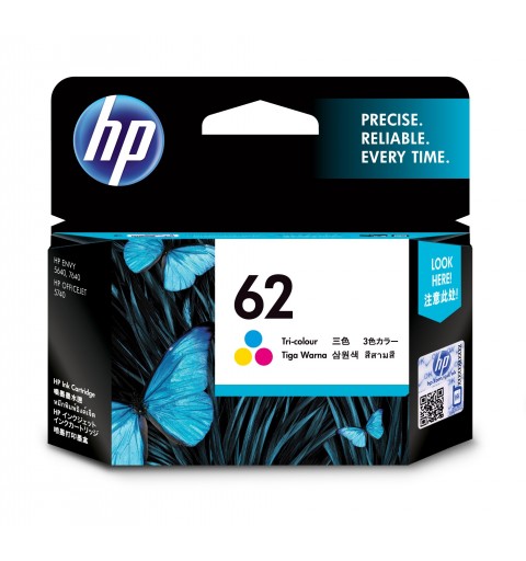 HP 62 cartouche d'encre trois couleurs authentique