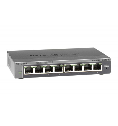 NETGEAR GS108E Gestionado Gigabit Ethernet (10 100 1000) Negro