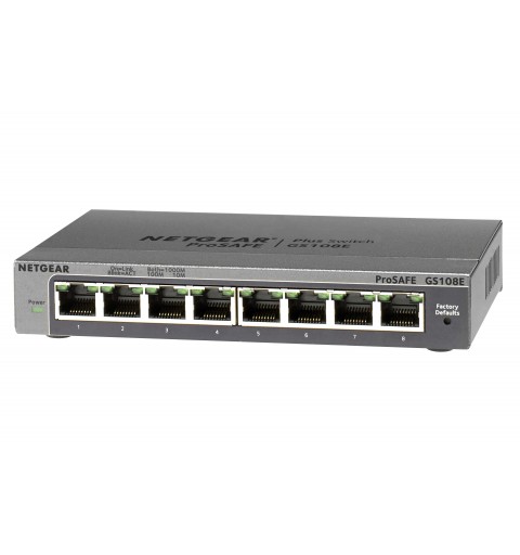 NETGEAR GS108E Gestionado Gigabit Ethernet (10 100 1000) Negro