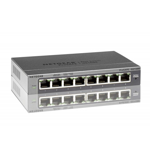 NETGEAR GS108E Gestionado Gigabit Ethernet (10 100 1000) Negro