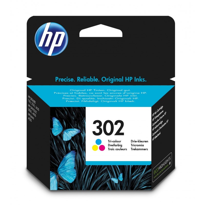 HP Original 302 Cyan Magenta Gelb Druckerpatrone