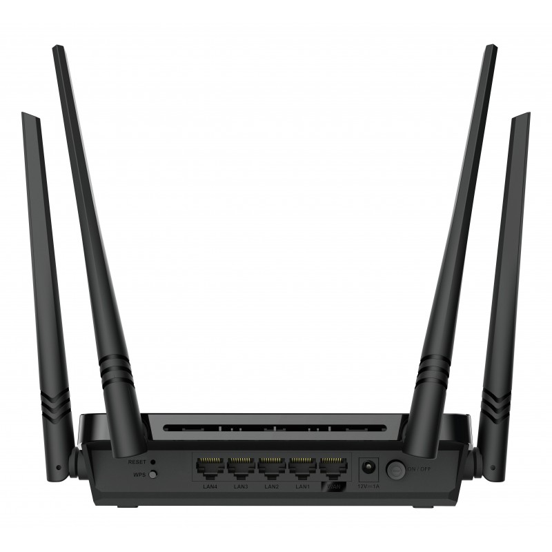 D-Link AC1200 router inalámbrico Gigabit Ethernet Doble banda (2,4 GHz 5 GHz) Negro