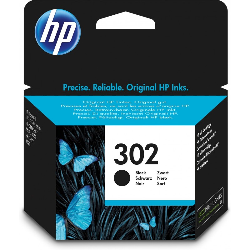 HP Cartucho de tinta original 302 negro