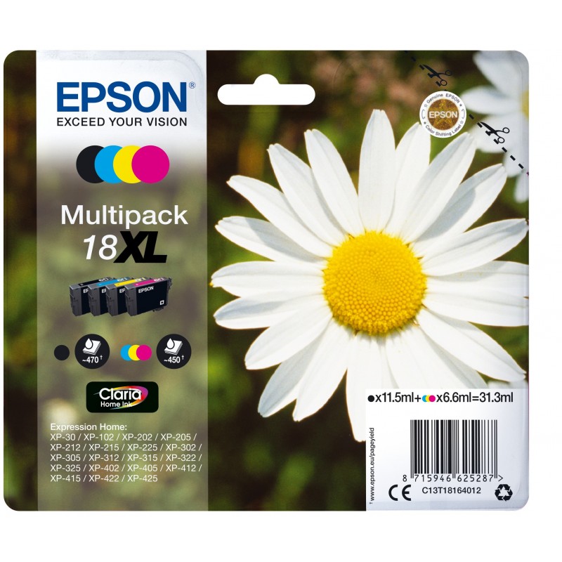 Epson Daisy Multipack 4 Farben 18XL Claria Home Ink