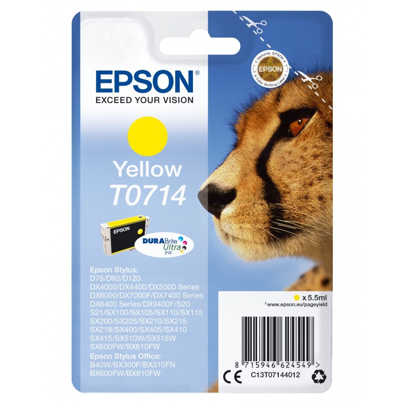 Epson Cartucho T0714 amarillo