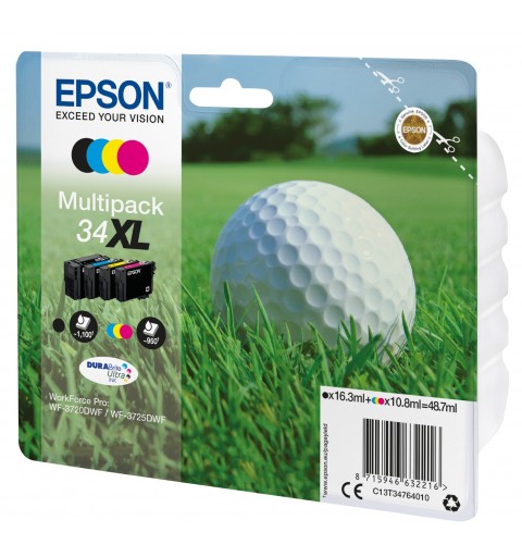 Epson Golf ball Multipack 4-colours 34XL DURABrite Ultra Ink