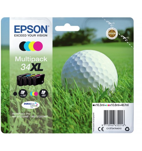 Epson Golf ball Multipack 4-colours 34XL DURABrite Ultra Ink