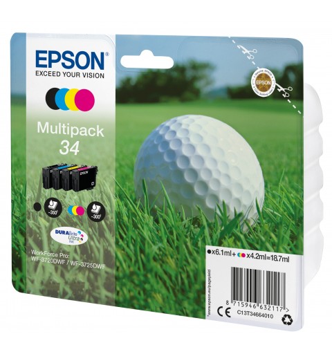 Epson Golf ball Multipack 4-colours 34 DURABrite Ultra Ink