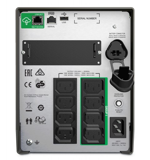 APC SMT1000IC sistema de alimentación ininterrumpida (UPS) Línea interactiva 1 kVA 700 W 8 salidas AC