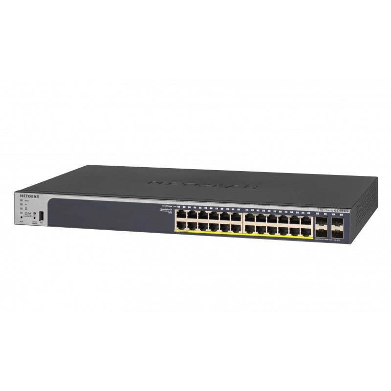 NETGEAR GS728TPP Gestionado L2 L3 L4 Gigabit Ethernet (10 100 1000) Energía sobre Ethernet (PoE) 1U Negro