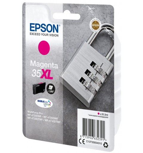 Epson Padlock Singlepack Magenta 35XL DURABrite Ultra Ink