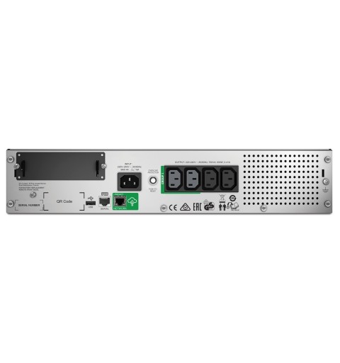 APC SMT750RMI2UC alimentation d'énergie non interruptible Interactivité de ligne 0,75 kVA 500 W 4 sortie(s) CA