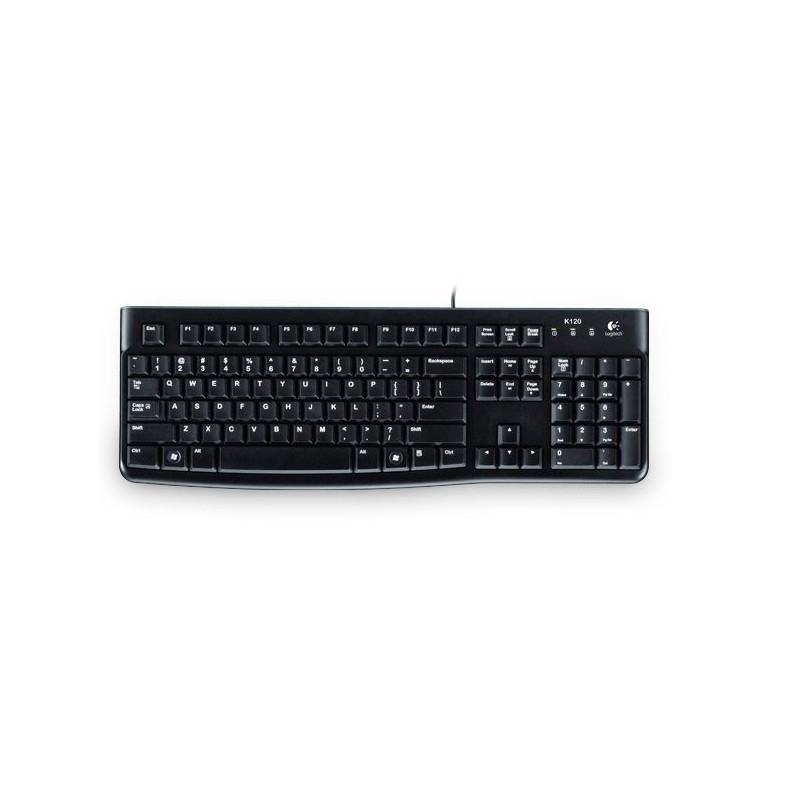 Logitech K120 Corded Keyboard clavier USB QWERTZ Allemand Noir