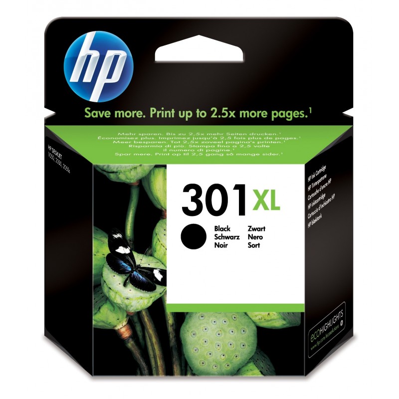 HP 301XL cartouche d'encre noir grande capacité authentique