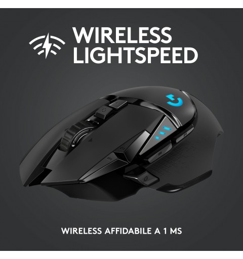 Logitech G G502 Lightspeed ratón mano derecha RF inalámbrico Óptico 25600 DPI