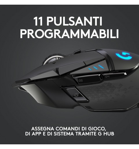 Logitech G G502 Lightspeed ratón mano derecha RF inalámbrico Óptico 25600 DPI