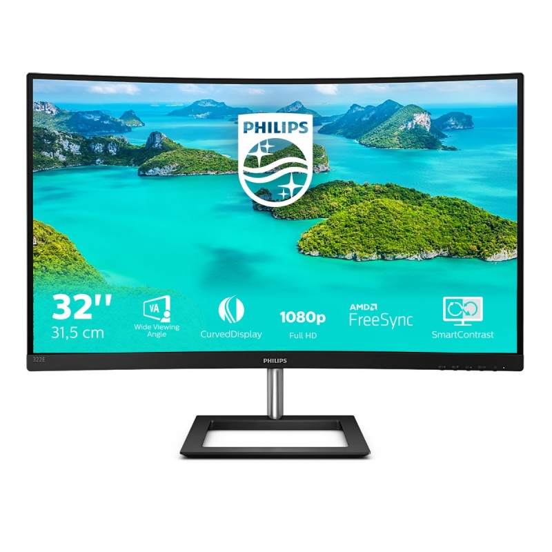 Philips E Line 322E1C 00 LED display 80 cm (31.5") 1920 x 1080 Pixel Full HD LCD Schwarz