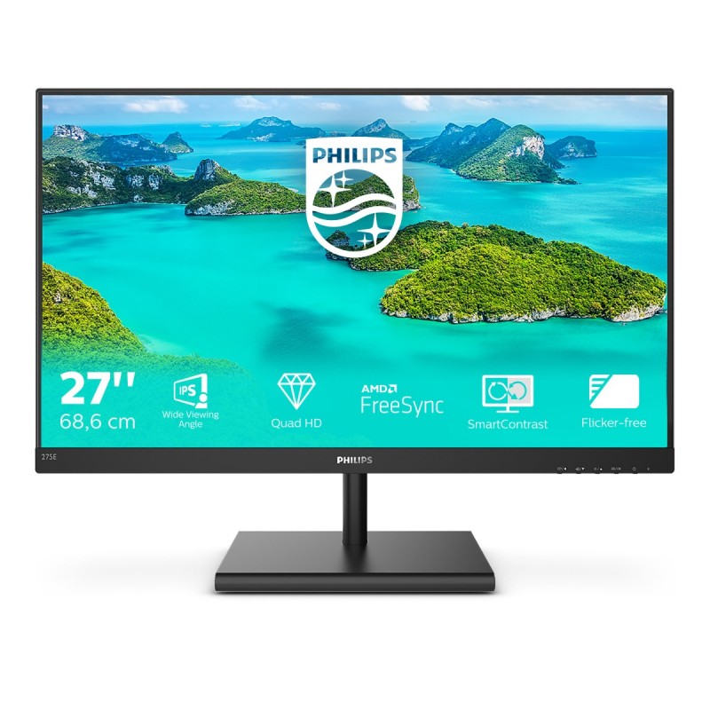 Philips E Line 275E1S 00 LED display 68,6 cm (27") 2560 x 1440 Pixeles Quad HD Negro