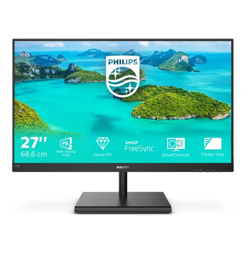 Philips E Line 275E1S 00 LED display 68,6 cm (27") 2560 x 1440 Pixel Quad HD Schwarz