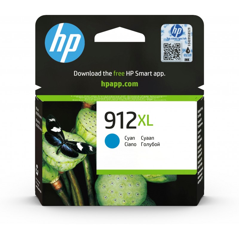 HP 912XL Cartouche d'encre cyan authentique, grande capacité