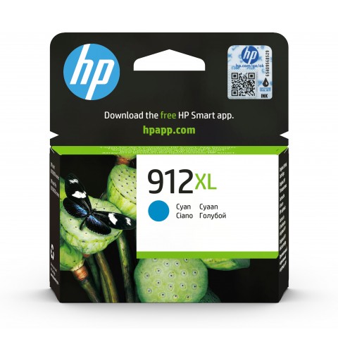 HP 912XL Cartouche d'encre cyan authentique, grande capacité