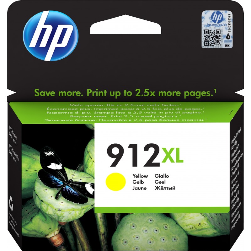 HP 912XL Cartouche d'encre jaune authentique, grande capacité