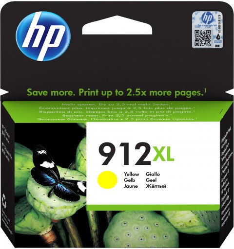 HP 912XL Cartouche d'encre jaune authentique, grande capacité