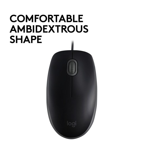 Logitech B110 Silent Maus Beidhändig USB Typ-A Optisch 1000 DPI