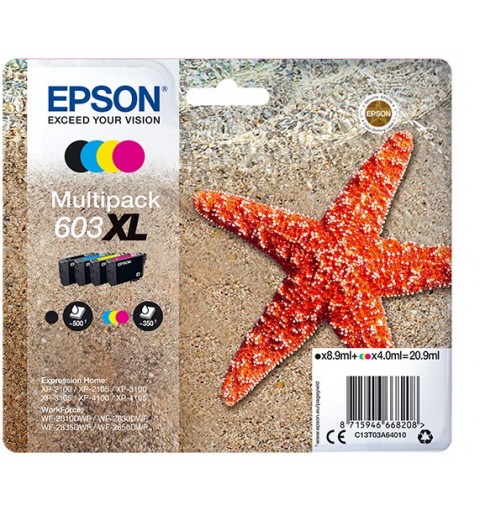 Epson C13T03A64010 ink cartridge 1 pc(s) Original High (XL) Yield Black, Cyan, Magenta, Yellow