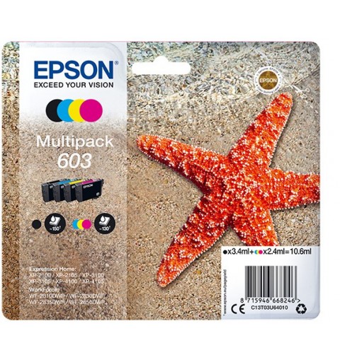 Epson C13T03U64010 ink cartridge 1 pc(s) Original Standard Yield Black, Cyan, Magenta, Yellow