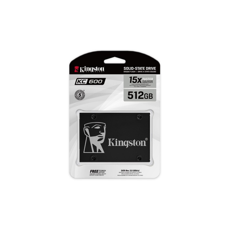 Kingston Technology KC600 2.5" 512 Go Série ATA III 3D TLC