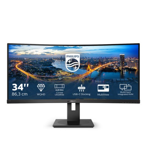 Philips B Line 346B1C 00 computer monitor 86.4 cm (34") 3440 x 1440 pixels Quad HD LCD Black