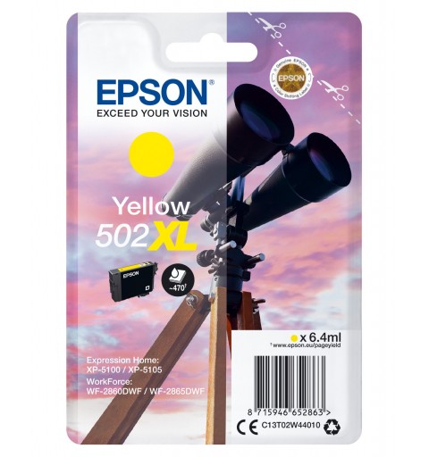 Epson Singlepack Yellow 502XL Ink