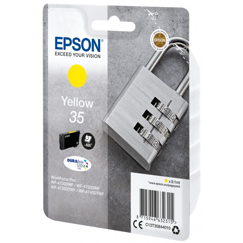 Epson Padlock Singlepack Yellow 35 DURABrite Ultra Ink