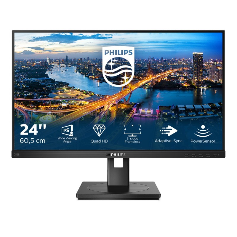 Philips B Line 245B1 00 LED display 60,5 cm (23.8") 2560 x 1440 Pixel Quad HD Schwarz