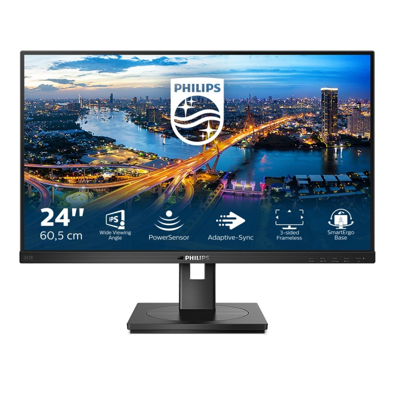 Philips B Line 242B1 00 LED display 60,5 cm (23.8") 1920 x 1080 Pixel Full HD Schwarz